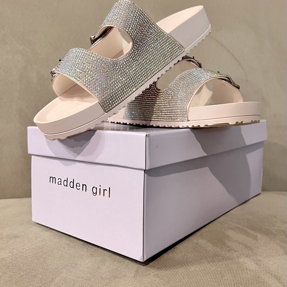 Steve Madden size 8 pink and sparkle sandals